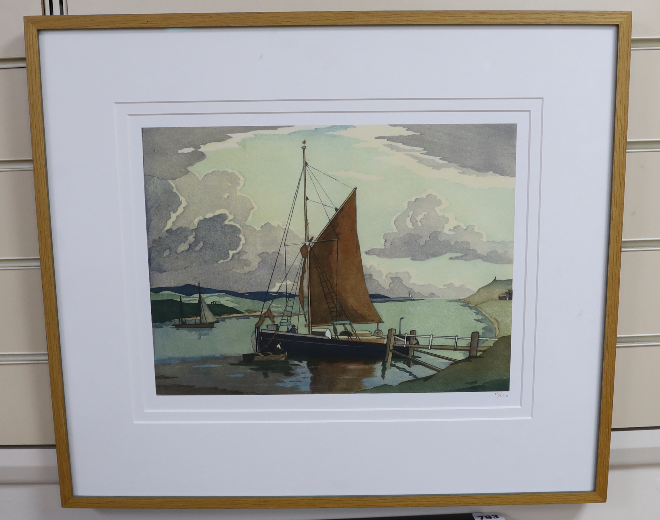 Eric Slater (British, 1896-1963), giclee print, limited edition 15/250, Morning calm, details and signature verso, 29 x 38cm